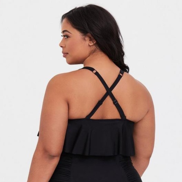 Torrid wireless straight flounce bikini top - Picture 7 of 9